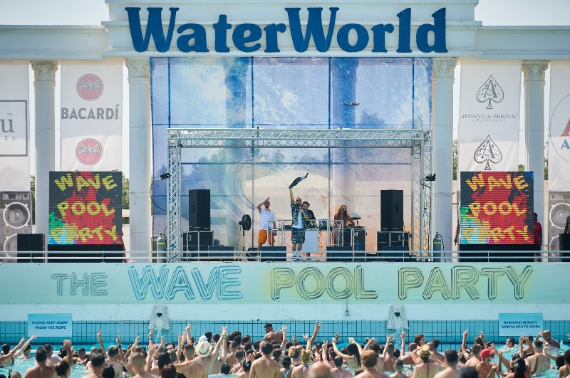 The Wave Pool Party at Waterworld Waterpark Ayia Napa