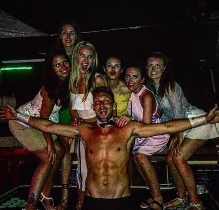 Ladies Night hen party with cocktail making and male stripper in Ayia Napa
