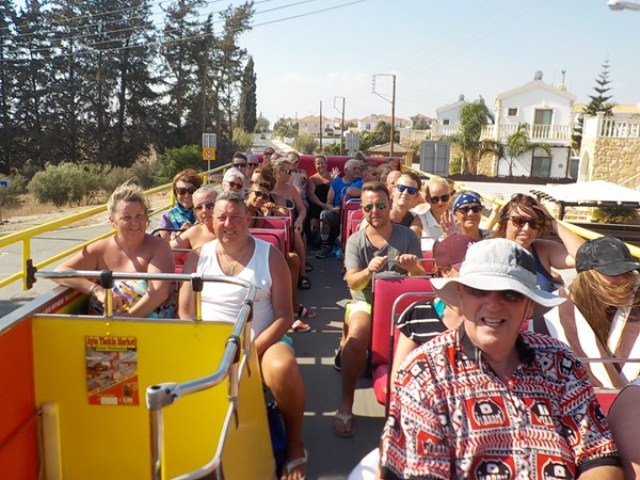 Open Top Red Bus Divided Line Villages Tour from Ayia Napa
