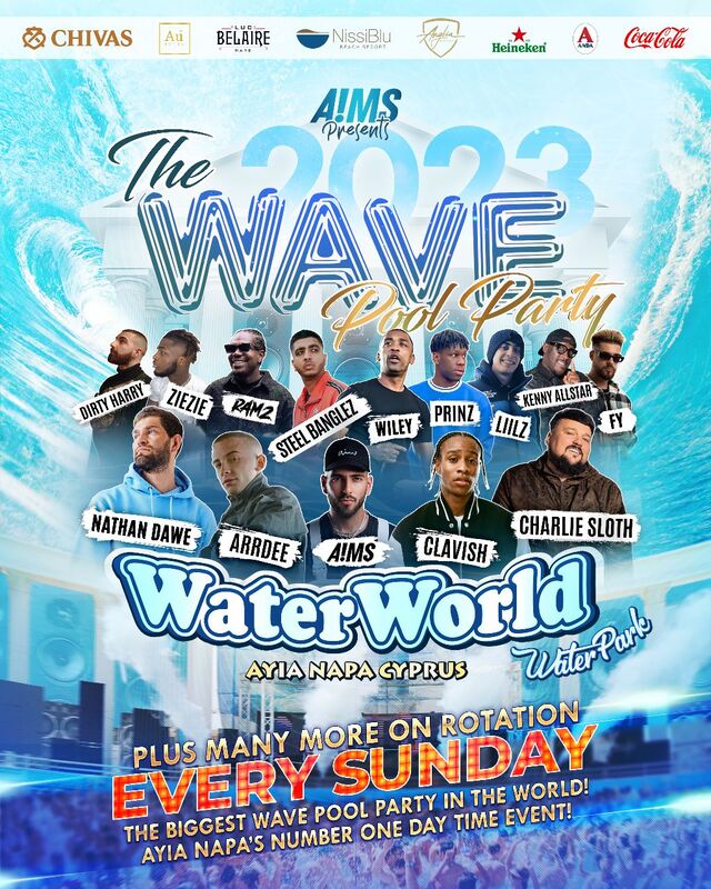 The Wave Pool Party at Waterworld Waterpark Ayia Napa